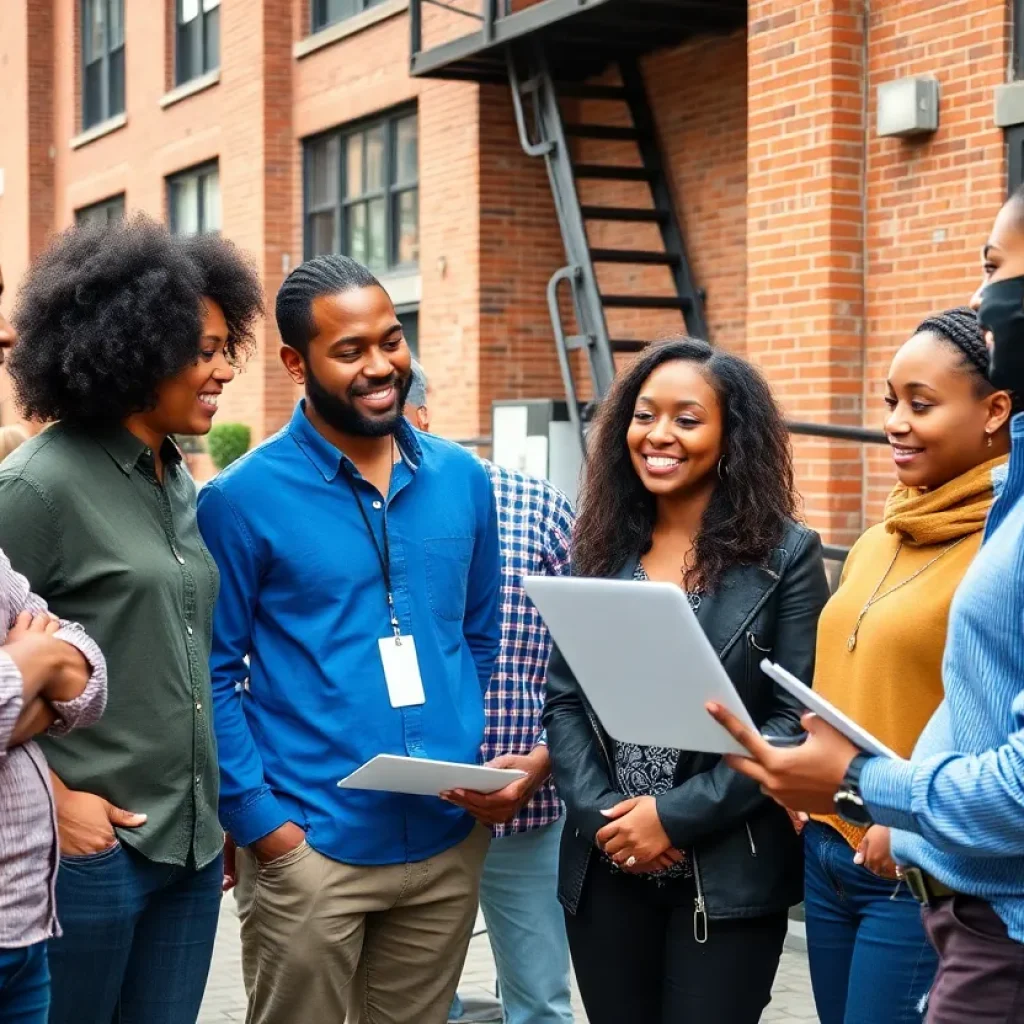 Group of social entrepreneurs working together in Baltimore