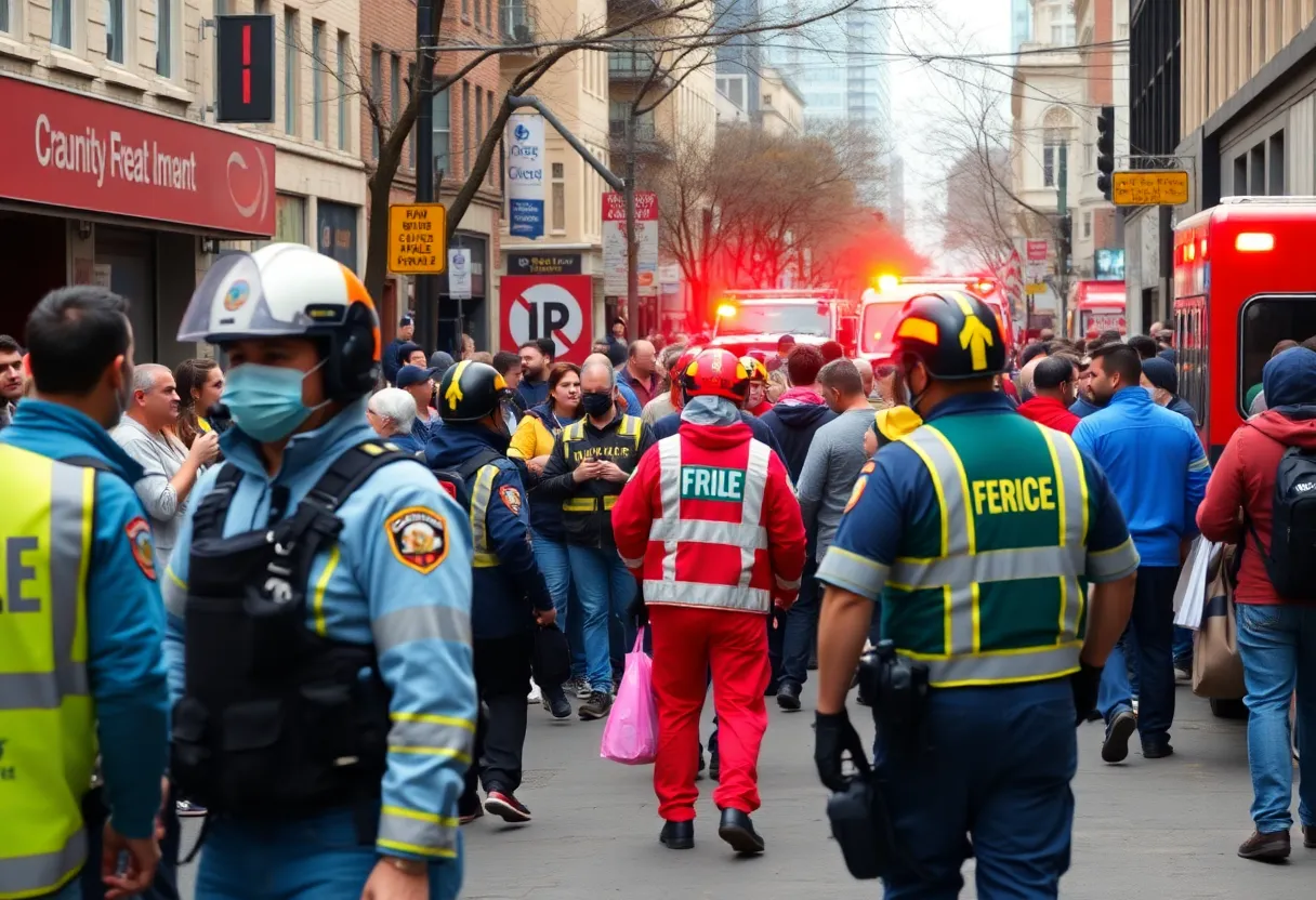 Emergency responders assisting individuals during a mass overdose in Baltimore.