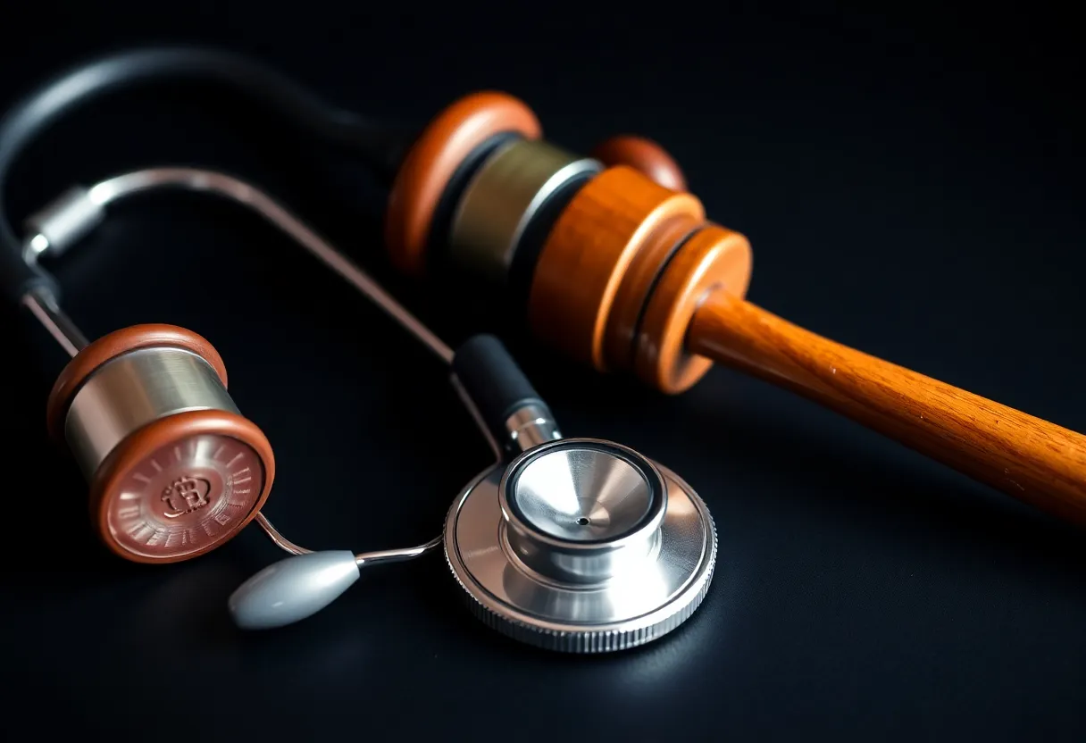 Symbolic image of healthcare ethics and betrayal