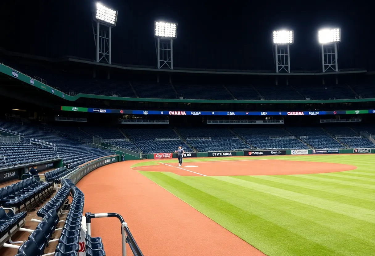 Baseball field depicting the trade deadline atmosphere