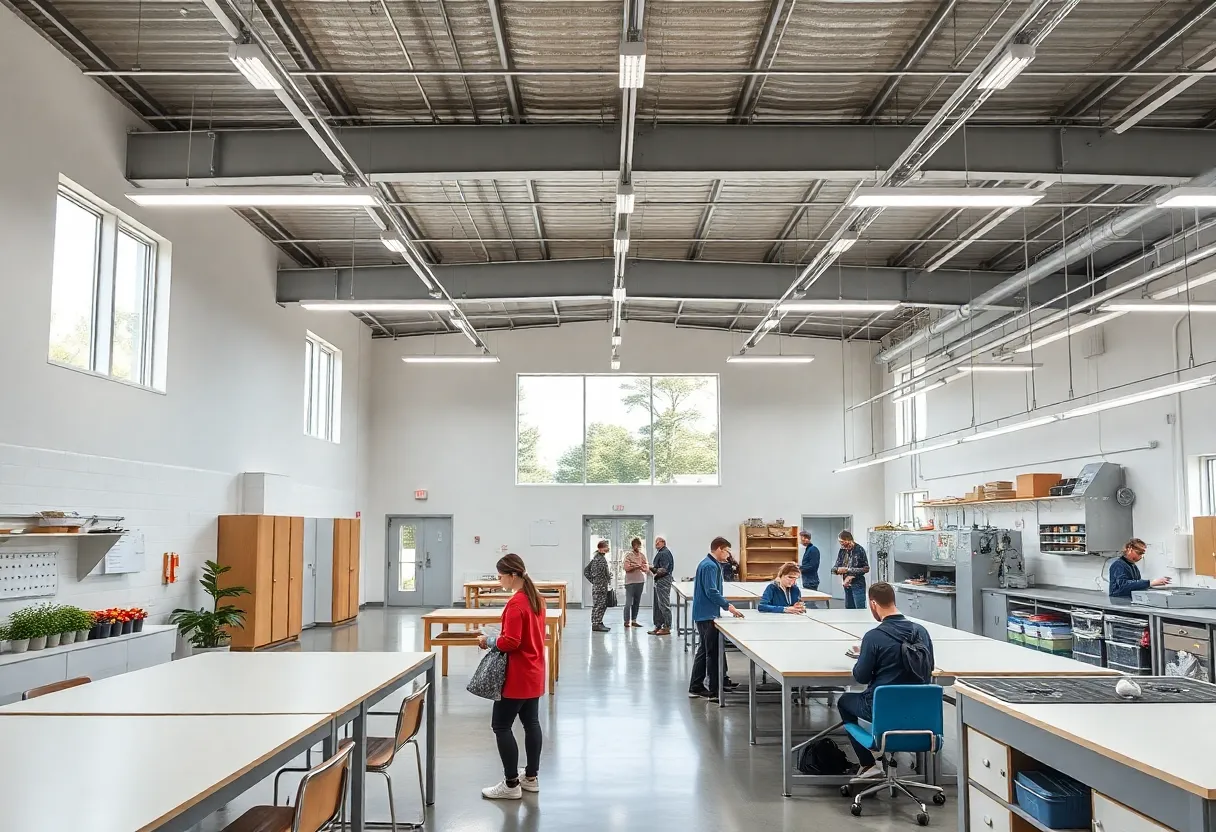 A modern career and technology center at Nocona High School