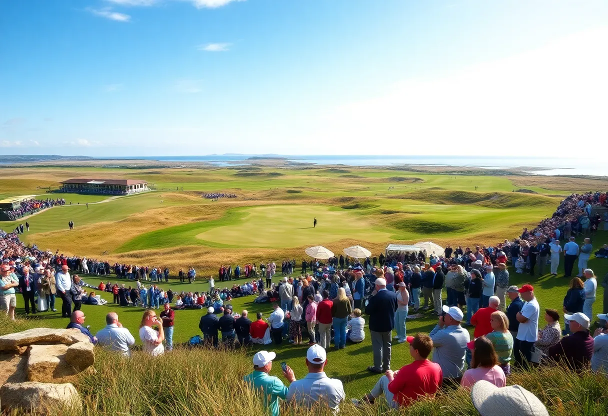 View of Royal Portrush Golf Course during the Open Championship