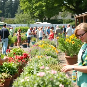 Community members enjoying a garden event in Baltimore