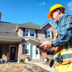 Home inspector assessing a property in Baltimore