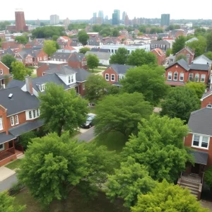 A vibrant neighborhood in Baltimore with families and local amenities