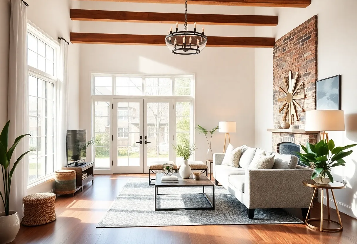 Interior view of an open house in Baltimore with spacious living area.