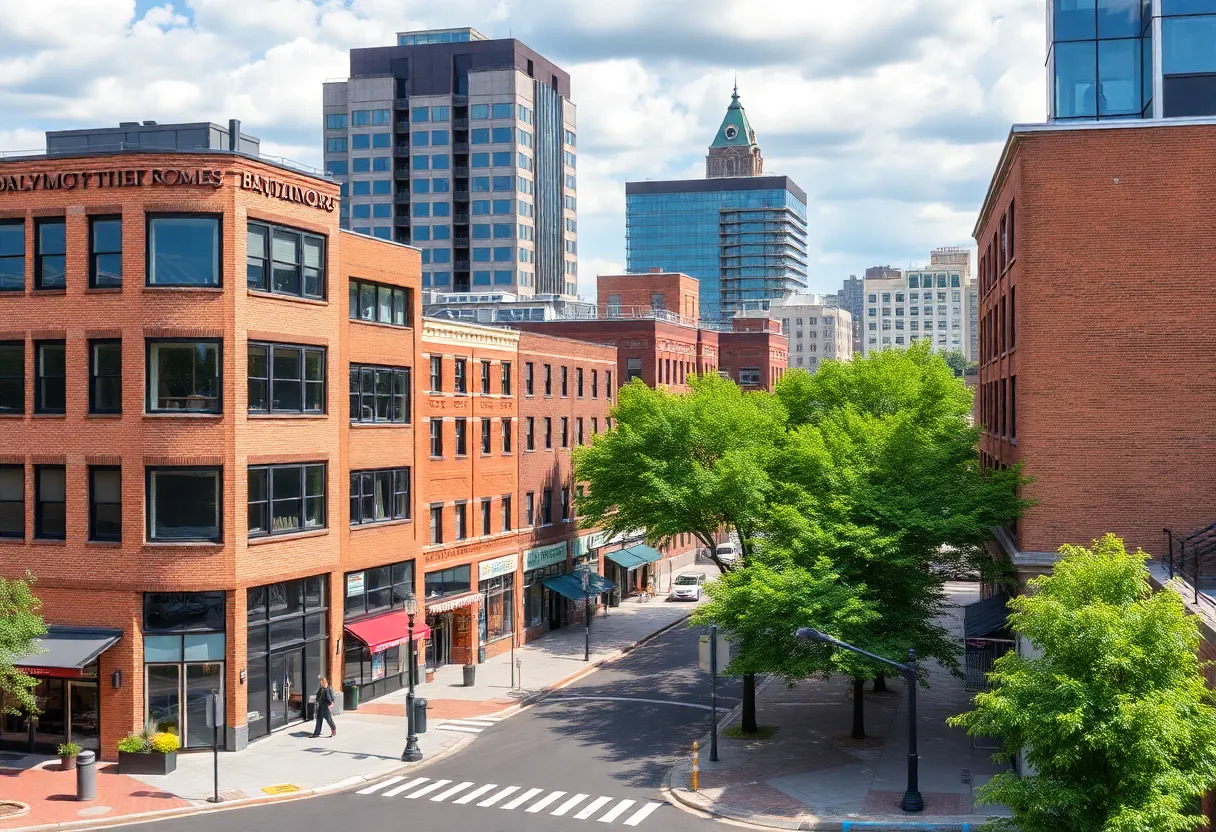 Cityscape of Baltimore emphasizing business development