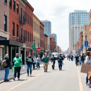 Community members participating in safety initiatives in Baltimore