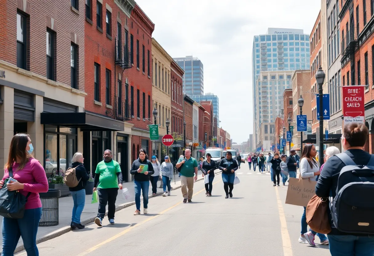 Community members participating in safety initiatives in Baltimore