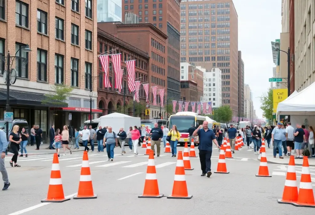 Traffic congestion during a festival in Baltimore