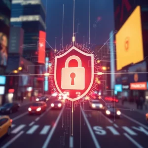 Abstract illustration representing financial security and fraud prevention