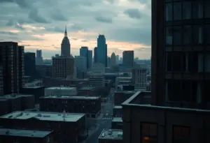 View of a hotel in Baltimore associated with a tragic incident.