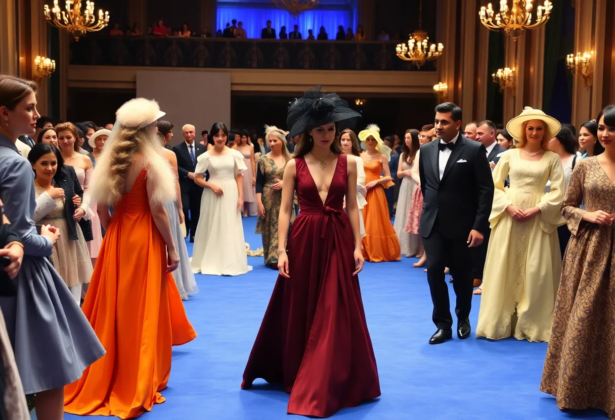 Guests in diverse historical fashion at the Baltimore MET Gala 2025
