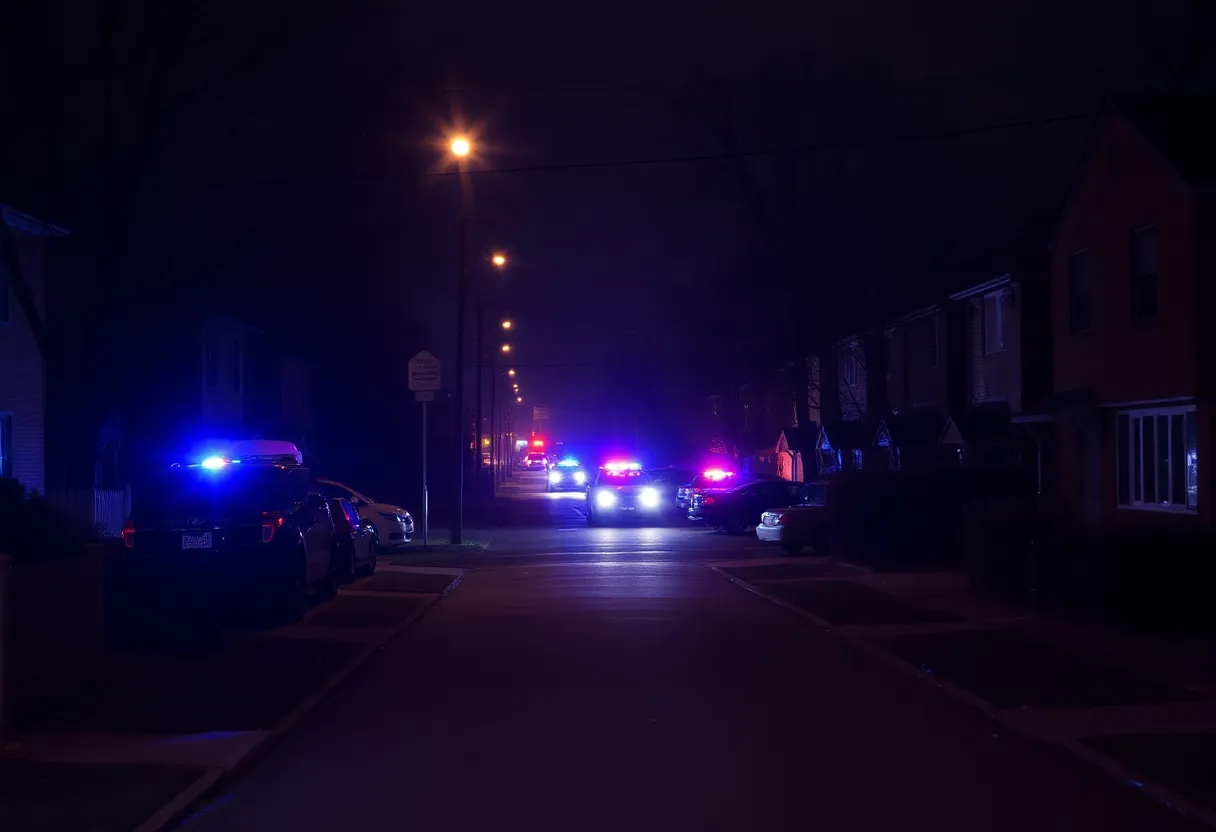 Police at the scene of a shooting in West Baltimore