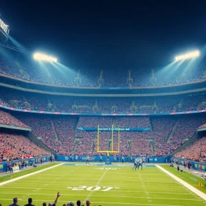 Fans at the stadium during the Buffalo Bills Baltimore Ravens game
