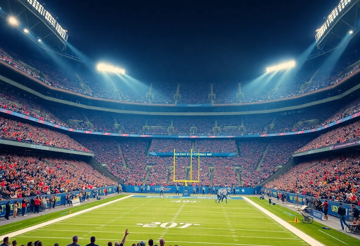 Fans at the stadium during the Buffalo Bills Baltimore Ravens game