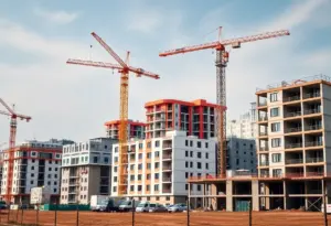 An overview of various construction projects in progress.