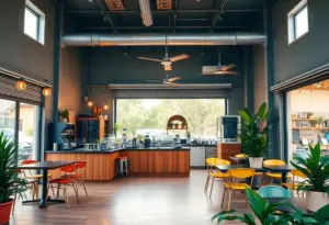 Interior of Cool Beans Coffee shop in Baltimore