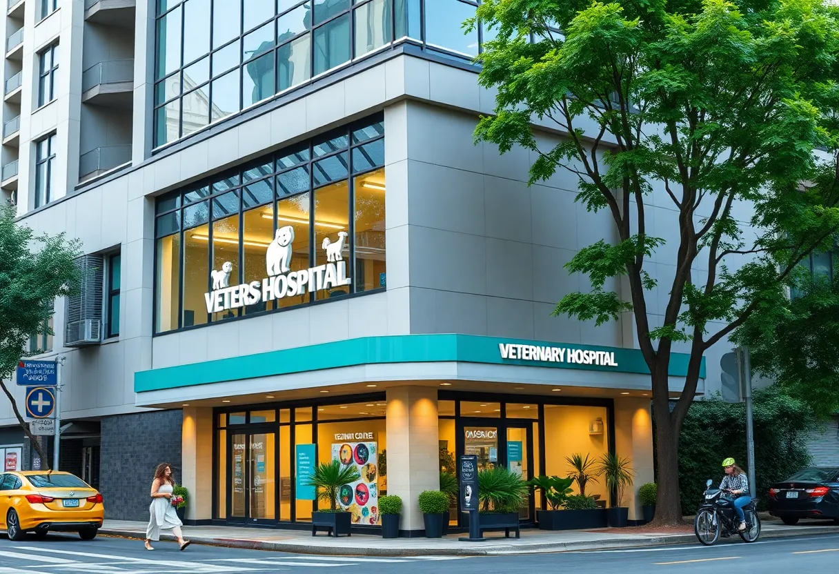 A modern veterinary hospital located in Baltimore, Maryland.