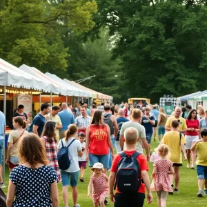 Families enjoying the New Baltimore Anchor Bay Country Fest
