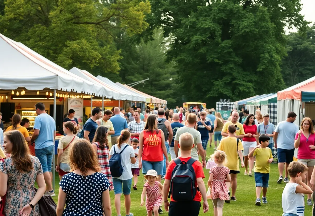 Families enjoying the New Baltimore Anchor Bay Country Fest