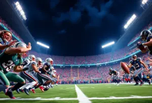 An NFL football game between the Baltimore Ravens and Detroit Lions, showcasing players in action.
