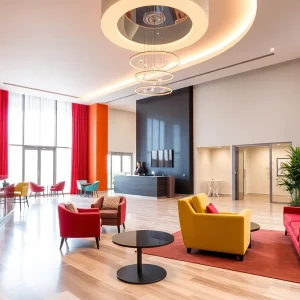 Modern hotel lobby showcasing Waterford Hotel Group's new hotels in Baltimore.