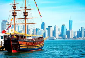 ARA Libertad, tall ship of the Argentinian Navy, docked in Baltimore