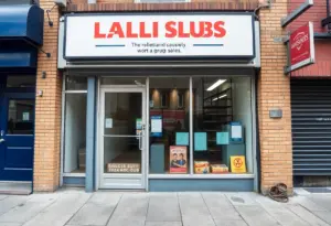 Enhanced security measures at a small business storefront