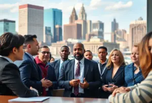 City officials discussing community development in Baltimore