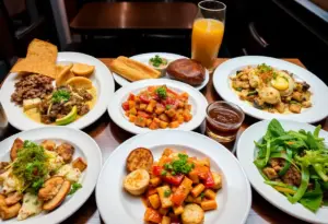 An array of dishes from Baltimore County restaurants highlighting culinary diversity