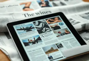 Digital newspaper interface of Baltimore Sun eNewspaper