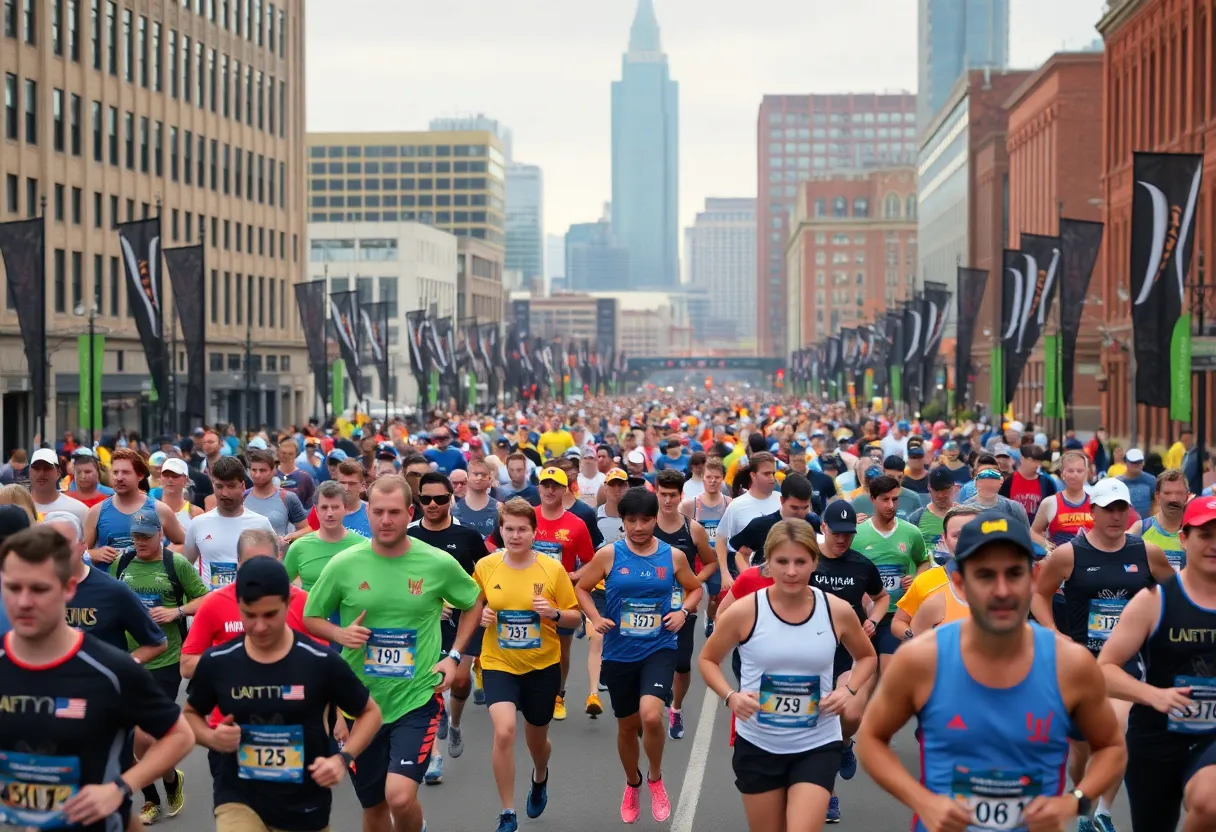 Runners participating in the Baltimore Running Festival