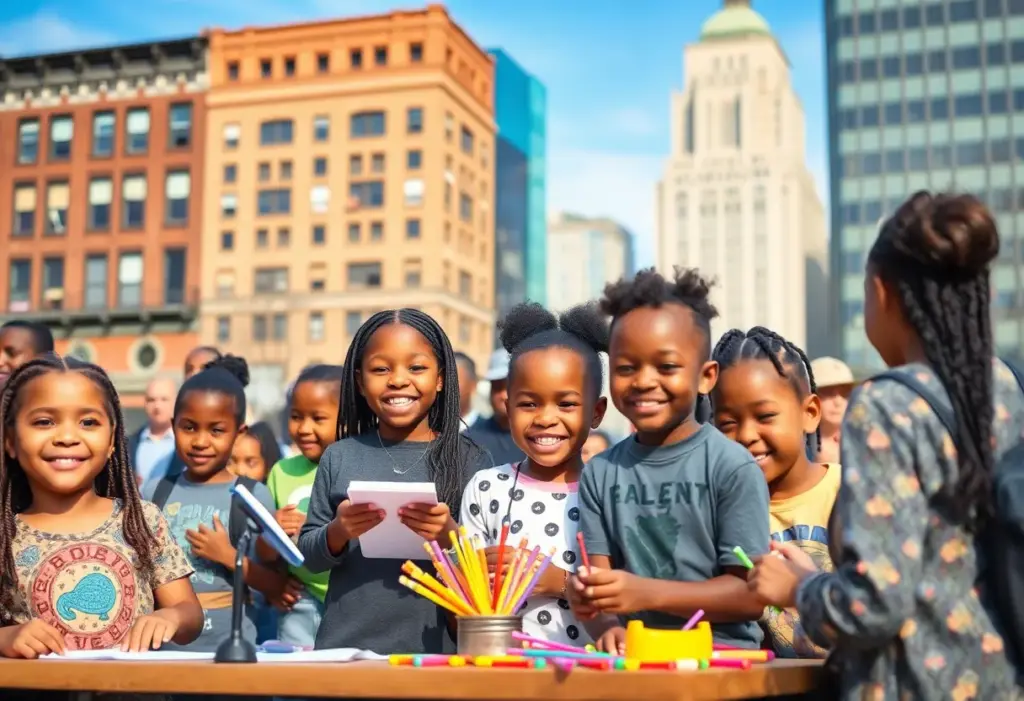 Children engaged in community programs in Baltimore