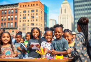 Children engaged in community programs in Baltimore
