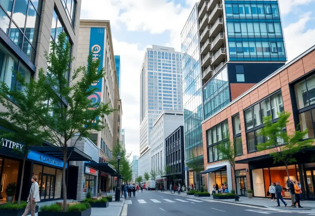 View of Baltimore Peninsula showcasing new retail and office spaces