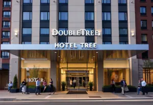 Exterior view of DoubleTree by Hilton Baltimore North – Pikesville