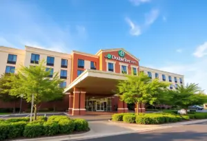 Exterior view of DoubleTree by Hilton Hotel Baltimore North – Pikesville