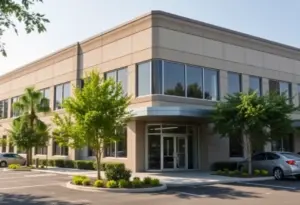 Exterior view of the new Maryland Office of the Comptroller building in Windsor Mill