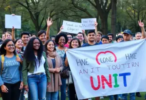 Community gathering at the 30th anniversary of the Million Man March in Druid Hill Park, Baltimore.