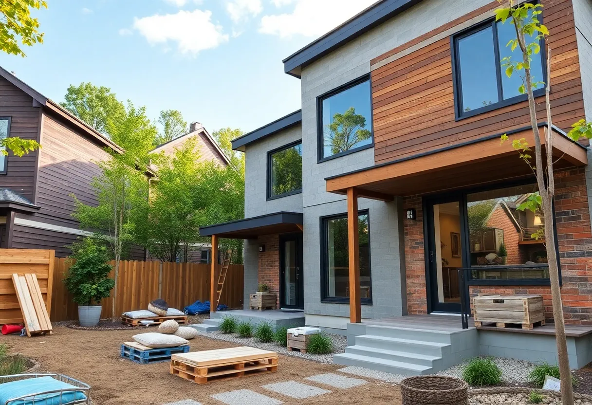 Sustainable home building in Baltimore with modern technology.