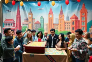 Launch event for MONOPOLY Baltimore Edition featuring local landmarks and activities.