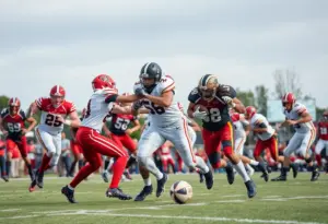 Baltimore Ravens and Kansas City Chiefs in action during a football game