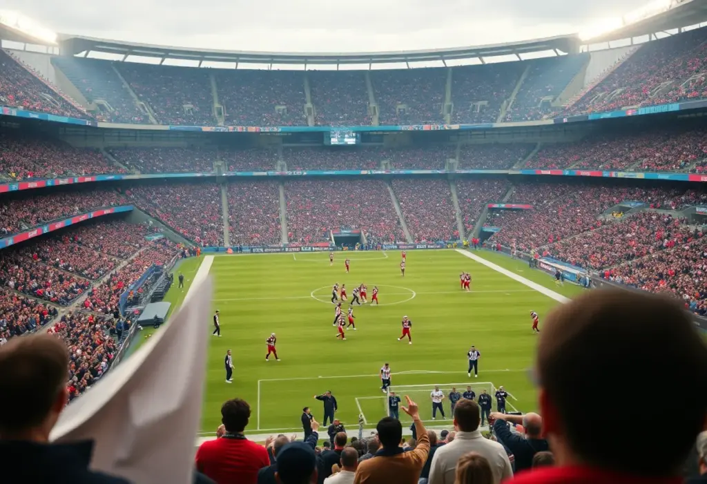 Baltimore Ravens vs Los Angeles Rams game in progress