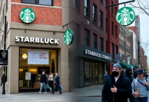 Empty Starbucks store after closure in Baltimore