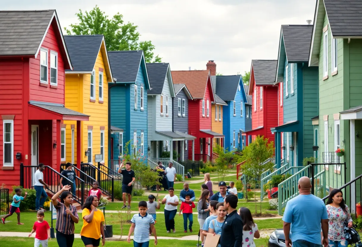 New homes in the Orchard Ridge community in East Baltimore.