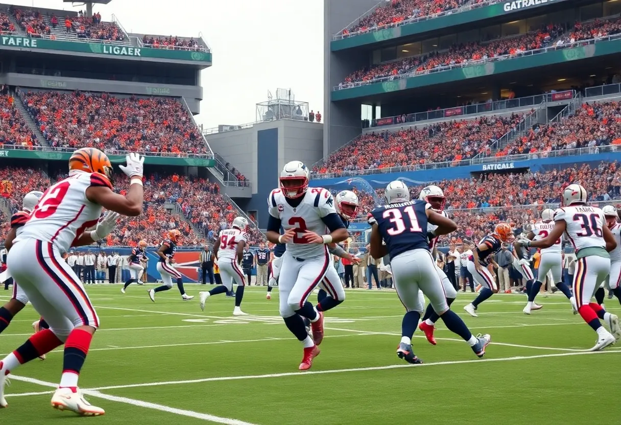 New England Patriots vs Cincinnati Bengals football game