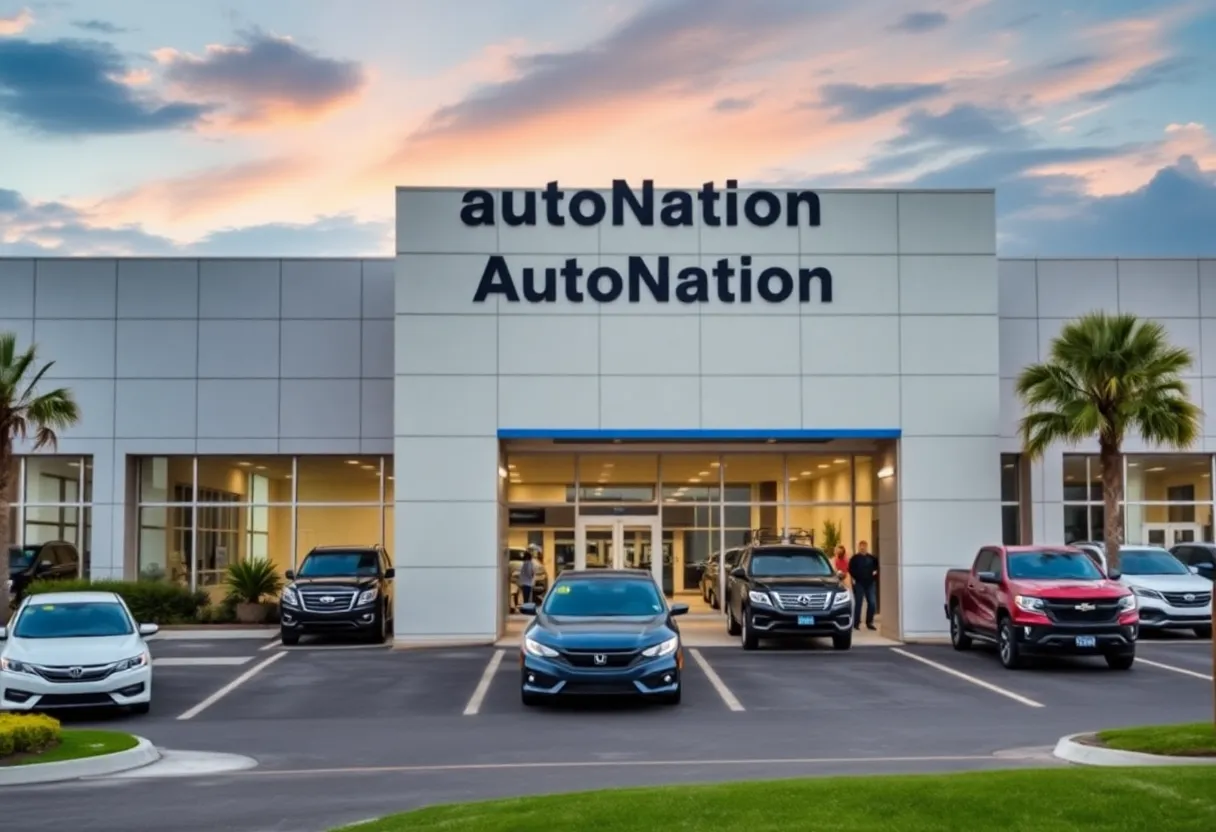 AutoNation dealership in Maryland with vehicles