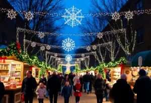 Families enjoying festive holiday events in Baltimore County.