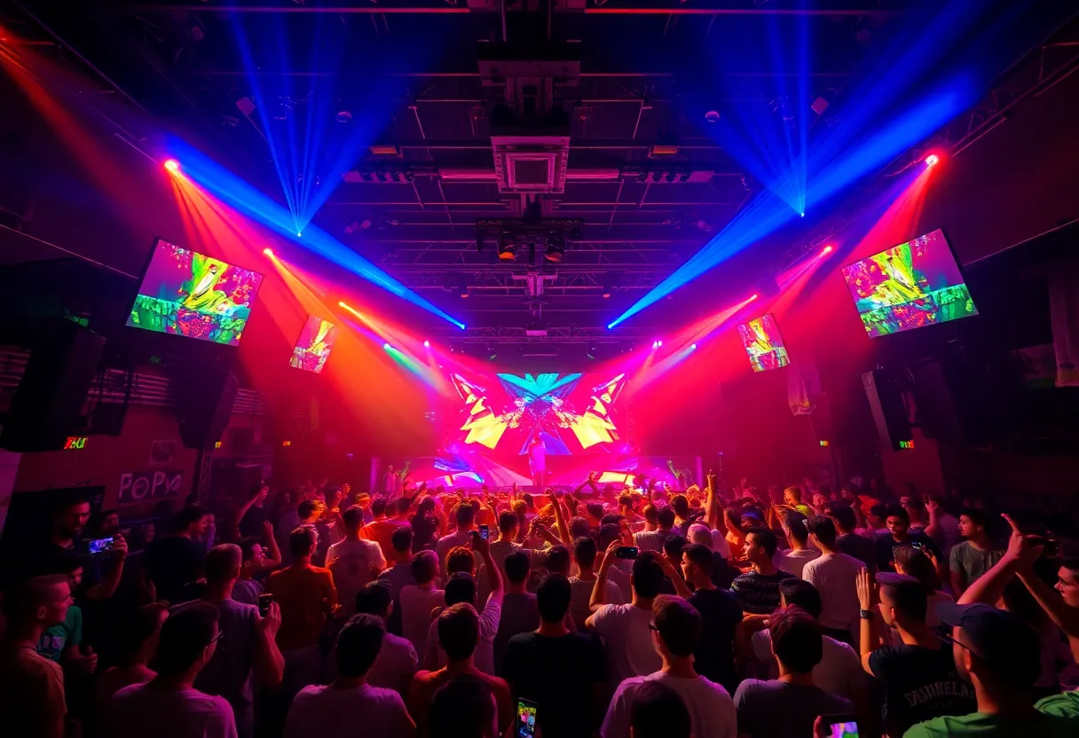 Crowd enjoying an EDM concert at Baltimore Soundstage